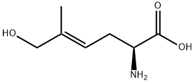 4-Hexenoicacid,2-amino-6-hydroxy-5-methyl-,(2S,4E)-(9CI) 结构式