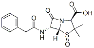 [2S-(2alpha,5alpha,6beta)]-3,3-dimethyl-7-oxo-6-(phenylacetamido)-4-thia-1-azabicyclo[3.2.0]heptane-2-carboxylic acid 4-oxide Struktur