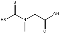 [メチル(ジチオカルボキシ)アミノ]酢酸 化学構造式