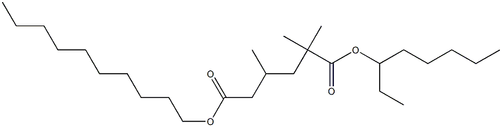 2,2,4-トリメチルヘキサン二酸1-デシル6-オクチル 化学構造式