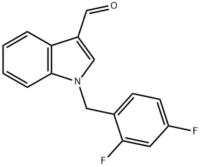 1-(2,4-difluorobenzyl)-3-formyl-1H-indole 化学構造式