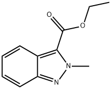 2-メチル-2H-インダゾール-3-カルボン酸エチル 化学構造式