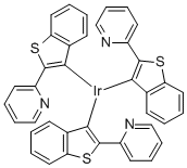 FAC-TRIS[2-BENZO[B]THIOPHEN-2-YL)PYRIDINATO-C3,N]IRIDIUM(III) 化学構造式