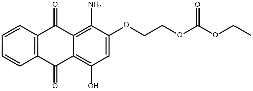 2-[(1-amino-9,10-dihydro-4-hydroxy-9,10-dioxo-2-anthryl)oxy]ethyl ethyl carbonate 结构式