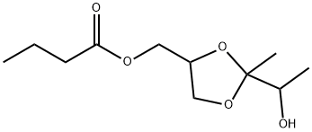[2-(1-hydroxyethyl)-2-methyl-1,3-dioxolan-4-yl]methyl butyrate 结构式