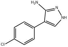 4-(4-クロロフェニル)-1H-ピラゾール-3-アミン 化学構造式