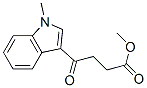 1-メチル-γ-オキソ-1H-インドール-3-ブタン酸メチル 化学構造式