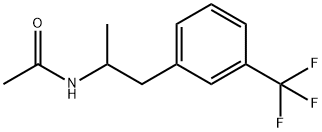 N-[1-メチル-2-[3-(トリフルオロメチル)フェニル]エチル]アセトアミド 化学構造式