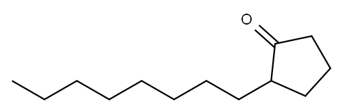 2-Octylcyclopentanone Struktur