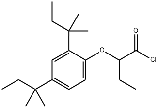 2-[2,4-ビス(1,1-ジメチルプロピル)フェノキシ]酪酸クロリド 化学構造式