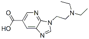 3-[2-(ジエチルアミノ)エチル]-3H-イミダゾ[4,5-b]ピリジン-6-カルボン酸 化学構造式