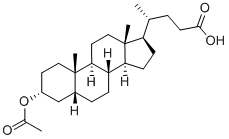 リトコール酸アセタート 化学構造式