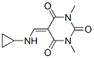2,4,6(1H,3H,5H)-Pyrimidinetrione, 5-[(cyclopropylamino)methylene]-1,3-dimethyl- (9CI) Structure