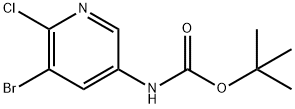 (5-BROMO-6-CHLORO-PYRIDIN-3-YL)-CARBAMIC ACID TERT-BUTYL ESTER 化学構造式
