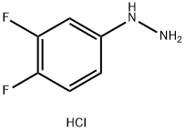 3,4-Difluorophenylhydrazine hydrochloride 化学構造式