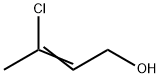 3-クロロ-2-ブテン-1-オール 化学構造式