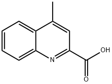 4-甲基喹啉-2-羧酸, 40609-76-5, 结构式