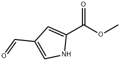 甲基 4-醛基-1H-吡咯-2-甲酸酯,40611-79-8,结构式