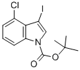 4-CHLORO-3-IODOINDOLE-1-CARBOXYLIC ACID TERT-BUTYL ESTER Struktur