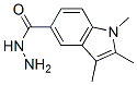1H-Indole-5-carboxylicacid,1,2,3-trimethyl-,hydrazide(9CI) Structure