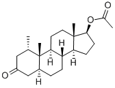 17beta-hydroxy-1alpha-methyl-5-alphaandrostan-3-one acetate Structure
