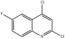 2,4‐ジクロロ‐6‐フルオロキノリン 化学構造式