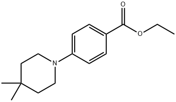 4-(4,4-ジメチルピペリジノ)ベンゼンカルボン酸エチル 化学構造式