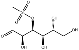 3-O-メチルスルホニル-α-D-グルコピラノース 化学構造式