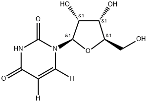 尿苷-5,6-D2, 40632-21-1, 结构式