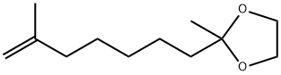 2-メチル-2-(6-メチル-6-ヘプテニル)-1,3-ジオキソラン 化学構造式