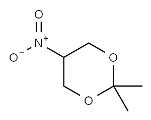 2,2-ジメチル-5-ニトロ-1,3-ジオキサン 化学構造式