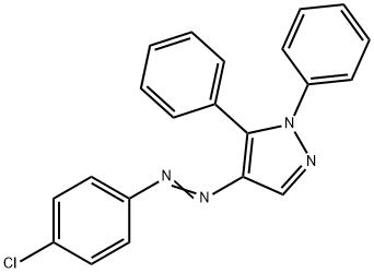 1H-Pyrazole, 4-((4-chlorophenyl)azo)-1,5-diphenyl- Structure