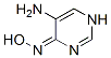 4(1H)-Pyrimidinone, 5-amino-, oxime (9CI) Structure