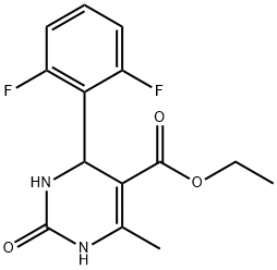 4-(2,6-二氟苯基)-1,2,3,4-四氢-6-甲基-2-氧代-5-嘧啶羧酸乙酯,406468-02-8,结构式