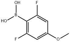 2,6-ジフルオロ-4-メトキシフェニルボロン酸 化学構造式