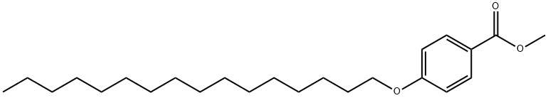 P-ヘキサデシクロキシ安息香酸メチル 化学構造式
