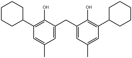 2,2'-Methylenebis(6-cyclohexyl-4-methyl)phenol Struktur
