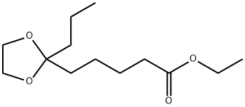 2-Propyl-1,3-dioxolane-2-pentanoic acid ethyl ester Structure