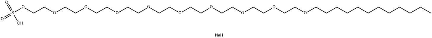 sodium 3,6,9,12,15,18,21,24,27-nonaoxanonatriacontyl sulphate 结构式