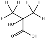 2‐ヒドロキシ‐2‐メチル‐D3‐プロピオン酸‐3,3,3‐D3 化学構造式