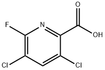 3,5-二氯-6-氟吡啶甲酸, 406676-39-9, 结构式