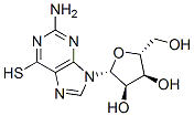 (-)-2-氨基-6-巯基嘌呤核苷水合物 结构式