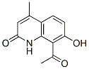 2(1H)-Quinolinone, 8-acetyl-7-hydroxy-4-methyl- (9CI) Structure