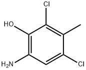 2-氨基-4,6-二氯-5-甲基苯酚盐酸盐, 40677-44-9, 结构式