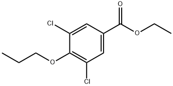 3,5-二氯-4-丙氧基苯甲酸乙酯 结构式
