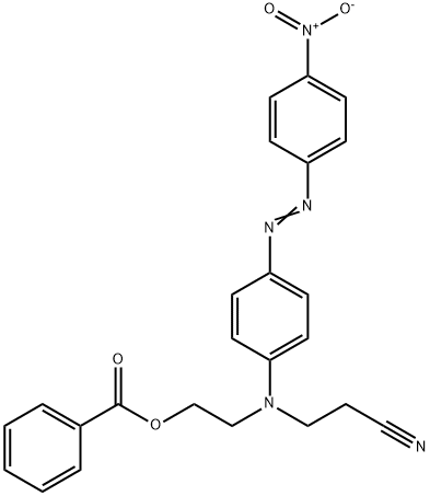 3-[[2-(ベンゾイルオキシ)エチル][4-[(4-ニトロフェニル)アゾ]フェニル]アミノ]プロパンニトリル 化学構造式