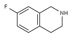 7-フルオロ-1,2,3,4-テトラヒドロイソキノリン 化学構造式