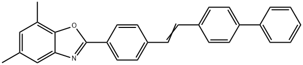 2-[4-[2-([1,1'-biphenyl]-4-yl)vinyl]phenyl]-5,7-dimethylbenzoxazole Structure