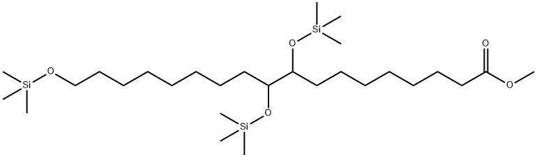 9,10,18-Tris(trimethylsilyloxy)octadecanoic acid methyl ester Structure