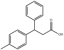 3-(4-メチルフェニル)-3-フェニルプロパン酸 化学構造式